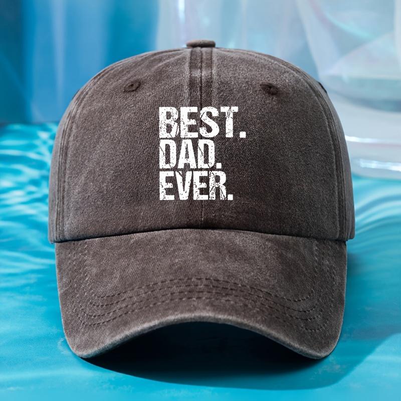 The 'Best Dad' Printed Retro Washed Baseball Hat - Classic American Style, Sunscreen, Suitable for Outdoor Travel and Camping