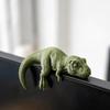 Sleeping T-Rex Monitor Topper Figurines 3D Printed Mini Lazy Dinosaur Ornaments For Desk/Monitor/Shelf Cute Jurassic Dino Decor