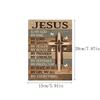 Rustic Wooden Wall Art Jesus Inspirational Quote Christian Cross Sign Religious Home Decor for Living Room Bedroom Office