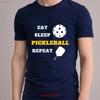 Pickleball T Shirt For Fan Eat Sleep Repeat Quality Cotton Vintage Versatile Designer Clothes Breathable Fashion