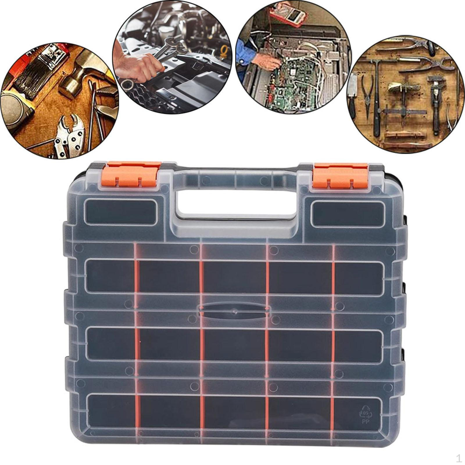 

Ящик для хранения инструментов с отсеками для рыболовных приманок и поделок чёрный