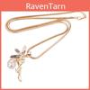 Stylish Angel Wing Pendant Necklace Floral Alloy Jewelry Gift For Women Corporate Event Souvenir