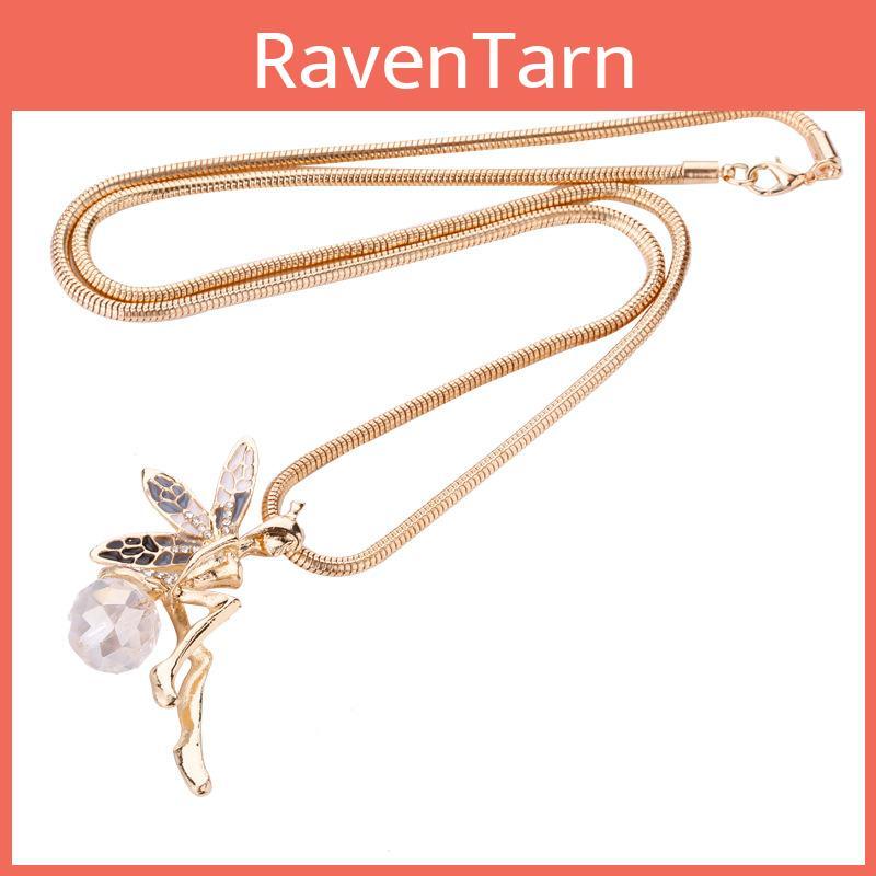 Stylish Angel Wing Pendant Necklace Floral Alloy Jewelry Gift For Women Corporate Event Souvenir