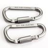 High-Quality 8CM Aluminum Alloy D-Shaped Lockable Carabiner Lanyard with Quick Release Nut Snap Hook