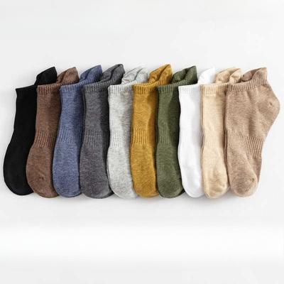 Men's Spring and Summer Thin Low Help To Absorb Sweat Breathable Pure Color Comfortable Simple Socks