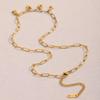 Elegant 18K Gold-Plated Stainless Steel Paperclip Letter Necklace