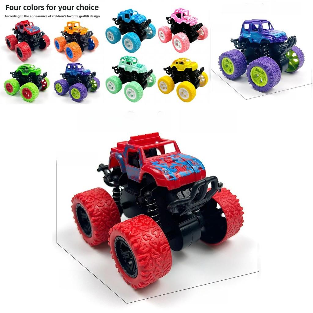 Inertia Off-road Model Car Toy For Kids Durable Plastic Construction 9x8.5x7.5cm