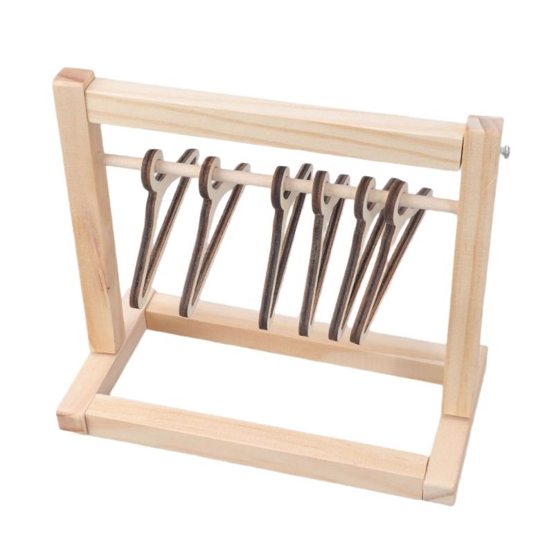 Umeraș Dublu din Lemn pentru Haine pentru Haine de Păpuși de Pluș Organizatoare de Depozitare Robuste pentru Camera Copiilor și Dulapuri