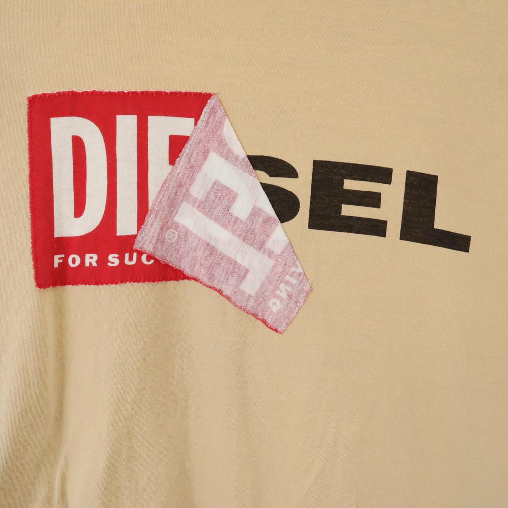 DIESEL Made in Bulgaria Turned logo Short sleeve T-shirt 16 beige Kid's Used