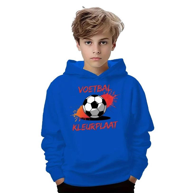 Autumn 3D Football Pattern Printed Hoodies Fashionable Casual Sports Long Sleeved Children's Boy Hooded Sweatshirts
