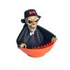 Spooky Motion Activated Skeleton Candy Holder with Light Up Red Eyes