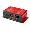 2CH 100W+100W DC 12V HIFI Audio Power Amplifier bluetooth Stereo FM Radio USB Remote Control Red Car Audio Amplificador