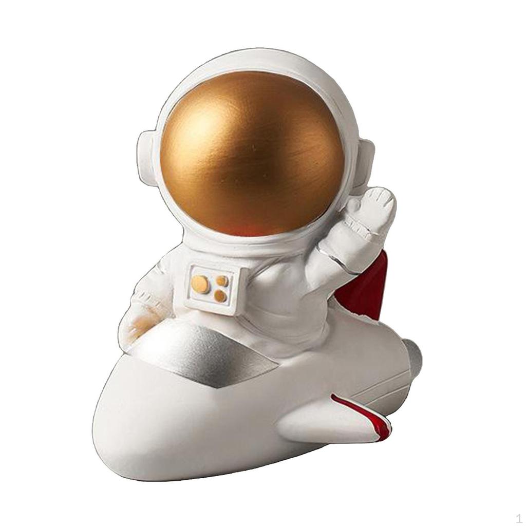 Astronaut Figurines Decor Shelf Character Spaceman Statue Outer Space Handmade Desktop Collectible