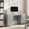 Desk Grey Sonoma 142.5 x 50 x 75 cm Engineered Wood