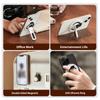 Double-Sided Magnetic Finger Ring Holder Rotate Phone Stand MultiFunction Finger Ring Bracket Portable Lazy Man Stand For iPhone