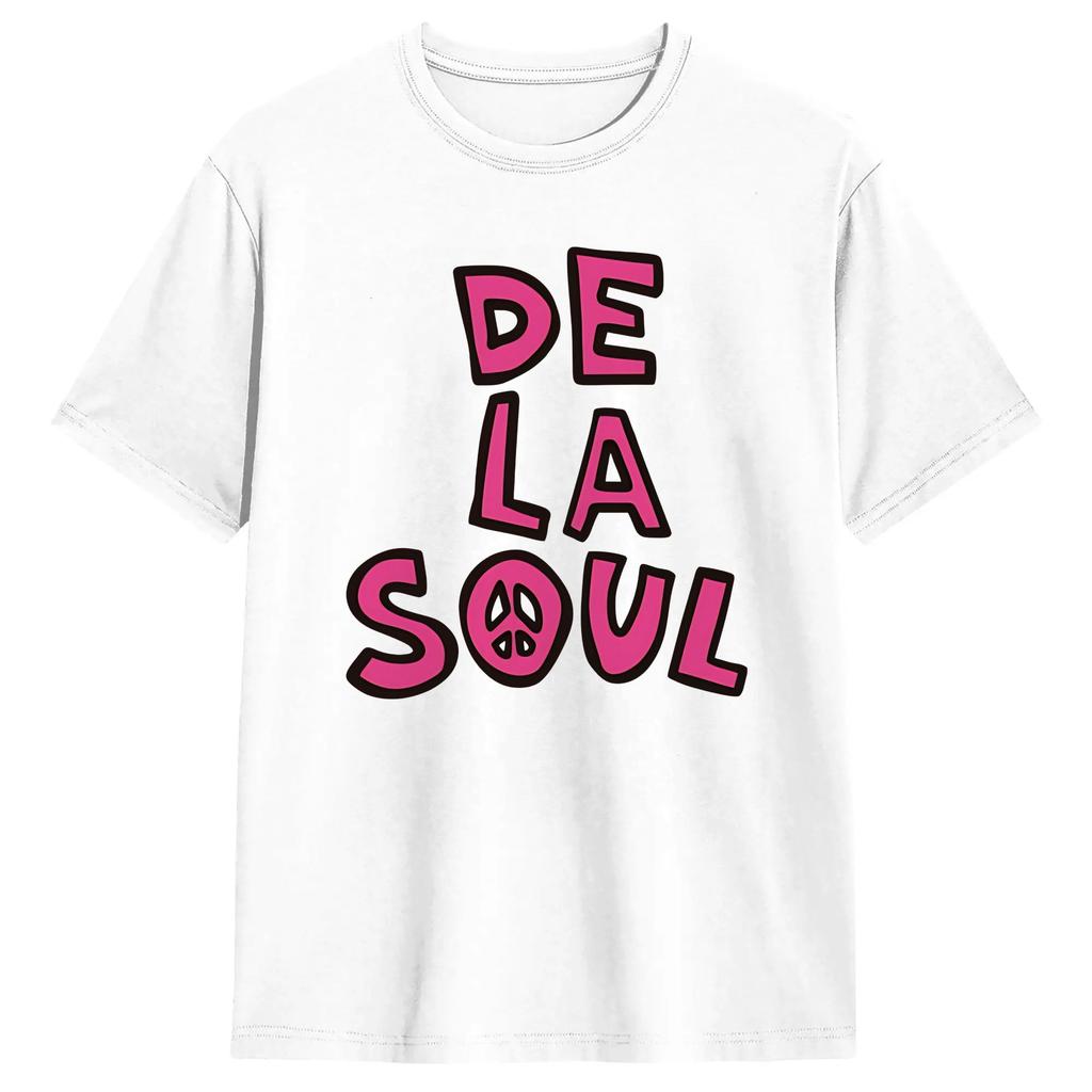 Hip Hop De La Soul TShirt Summer 100 Cotton TShirts For Unisex Harajuku Casual Tshirt Short Sleeves Vintage Top Tees