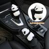 Panda Car Handbrake Handle Cover Soft Plush Car Accessories  Valentine's Day Gifts