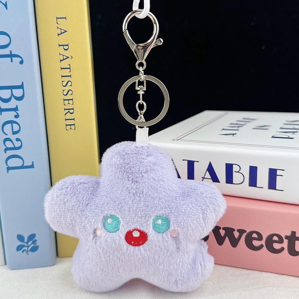 Creative Star Plush Doll Keychain: Girlish Heart Backpack Charm Ornament