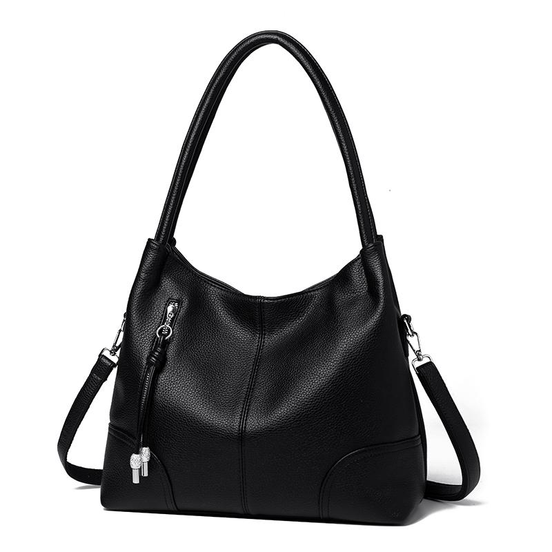 Women PU Leather Hobo Shoulder Bag Removable Crossbody Strap Large Capacity Soft Tote Bag Casual Multi‑pocket Handbag For Work Shopping Daily