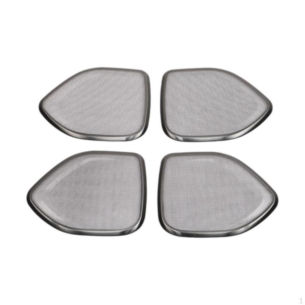 Car Speaker Cover Trim, For Volvo S60 VModel, Interior Decoration, Easy Installation Silver Treble