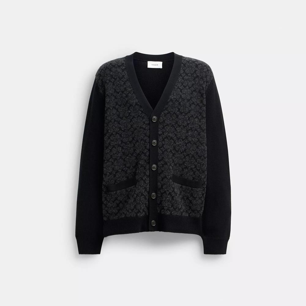 

Coach Signature Knit Cardigan Black Small