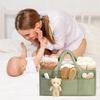 Baby bleie Caddy med håndtak Flere rom Stor kapasitet bærbar baby bleie Caddy Organizer Oppbevaringspose