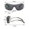 Damen Luxus Sonnenbrille Vintage Farbverlauf Y2K Stil Sonnenbrillen Herren Randlos Pilot Brille Uv400 Unisex Brillen für Spicy Girls