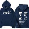 Band Musicale Gorillaz PUNK ROCK Maglione Motivo Cartone Animato con Cappuccio Abbigliamento Casual e Trendy Vintage Y2K Oversize