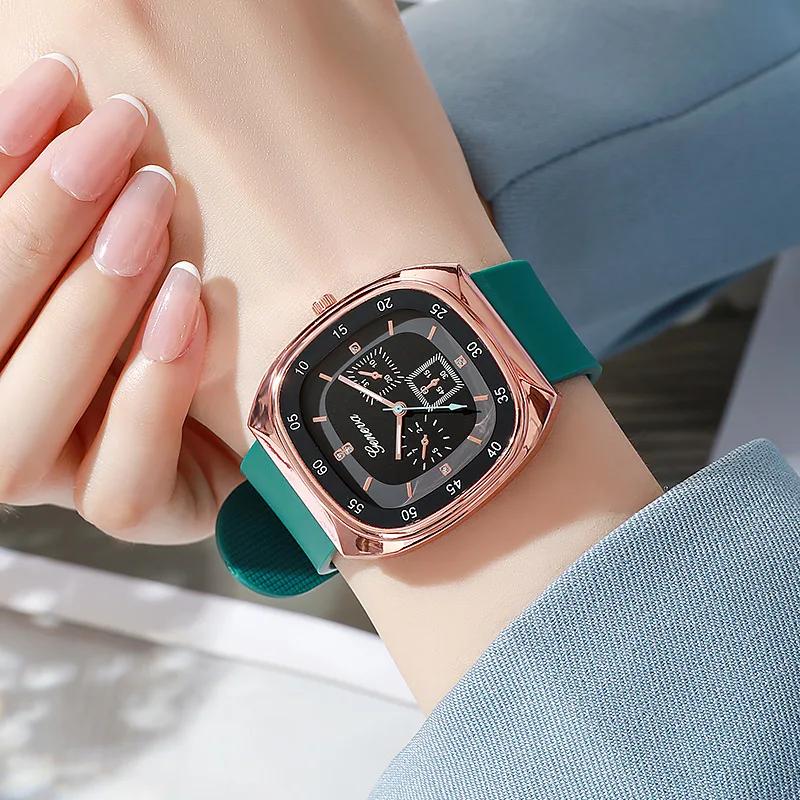 Luxury Women Watch Antique Wristwatch Quartz Watches Women Clock Ladies Silicone Strap Watch Gift Reloj Mujer Montre Femme