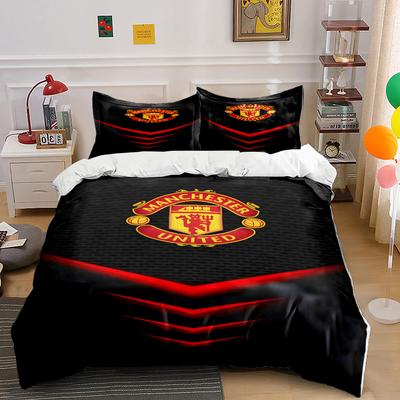 Model logo Manchester United. Seturi de lenjerie de pat Seturi cu husă de pilotă Huse de pilotă Fețe de pernă(1*Față de pilotă 2*Fețe de pernă fără umplutură pentru pilotă)