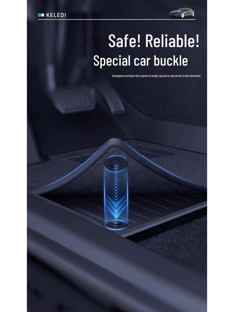 Tesla Model 3/Y Trunk & Rear Seat TPE Mat - Baby Safe