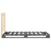 Solid Wood Bed with Headboard Gray 90x200 cm Pine
