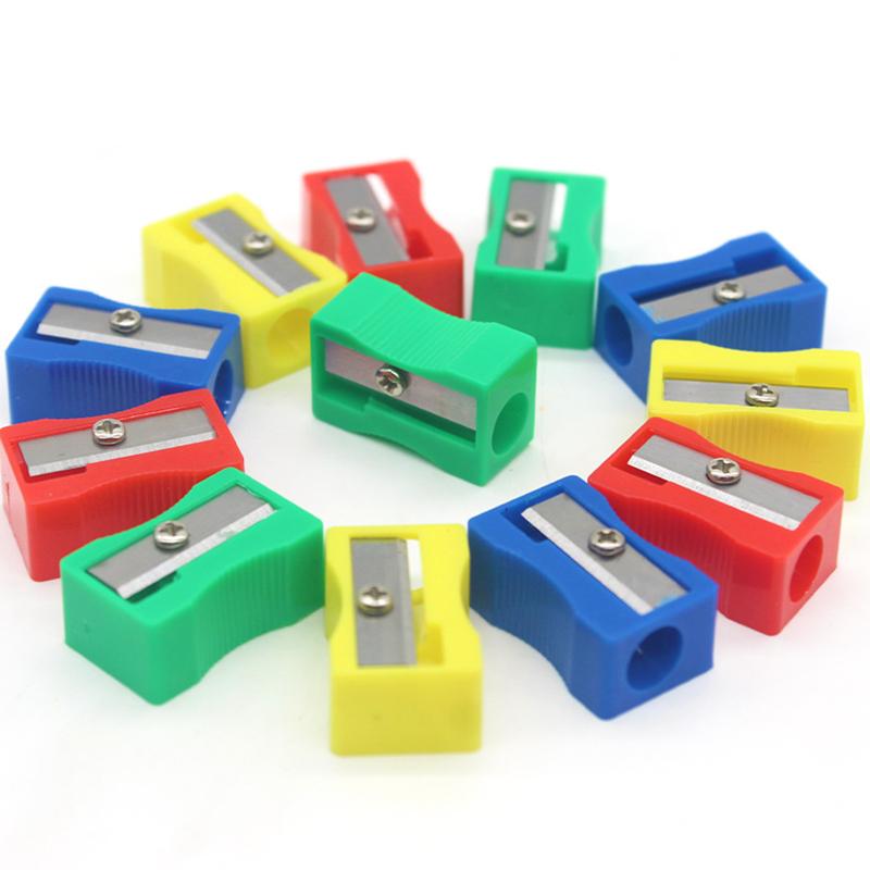 5/10/20 Adet Kalemtraş Rastgele Karışık Renk Plastik Tek Delikli Manuel Kalemtraşlar Kullanışlı Kırtasiye Öğrenci Hediyeleri ZYF