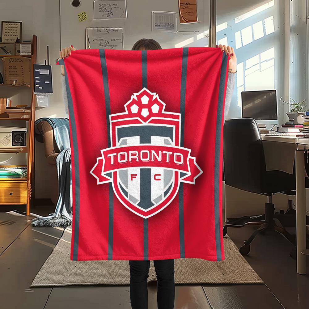 Toronto Football Club Flannel Blanket, High quality Comfortable for All Seasons, Home Decor, Warmth and Comfort