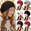 Women Autumn Fashion Hip Hop Cap Winter Warm Casual Pleated Crochet Beanie Hat