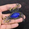 Lapis Lazuli Pendant Copper Wire Wrapped Pendant Designer Jewelry Handmade Pendant Gemstone Pendant Copper Jewelry Bird Pendant Gift For Mom