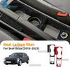 Real Soft Carbon Fiber Sticker LHD RHD Car Cup Holder Frame For Seat Ibiza 6F 2018      2024 2025 Interior