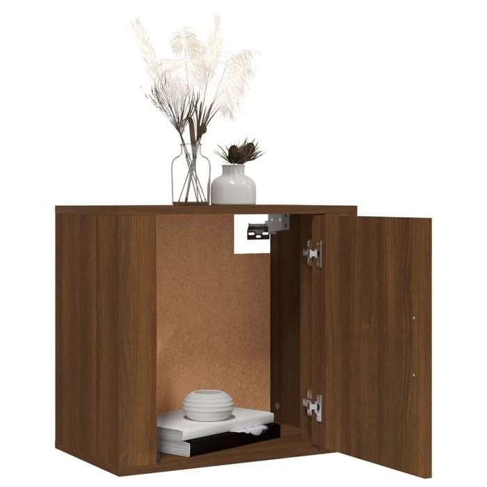 Wall-mounted Bedside Table - Maison Exclusive - Floating - Brown Oak - 50x30x47 Cm
