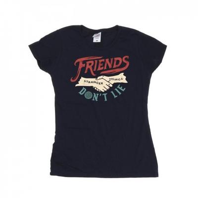 Netflix Womens/Ladies Stranger Things Friends DonÂ´t Lie Hands Cotton T-Shirt