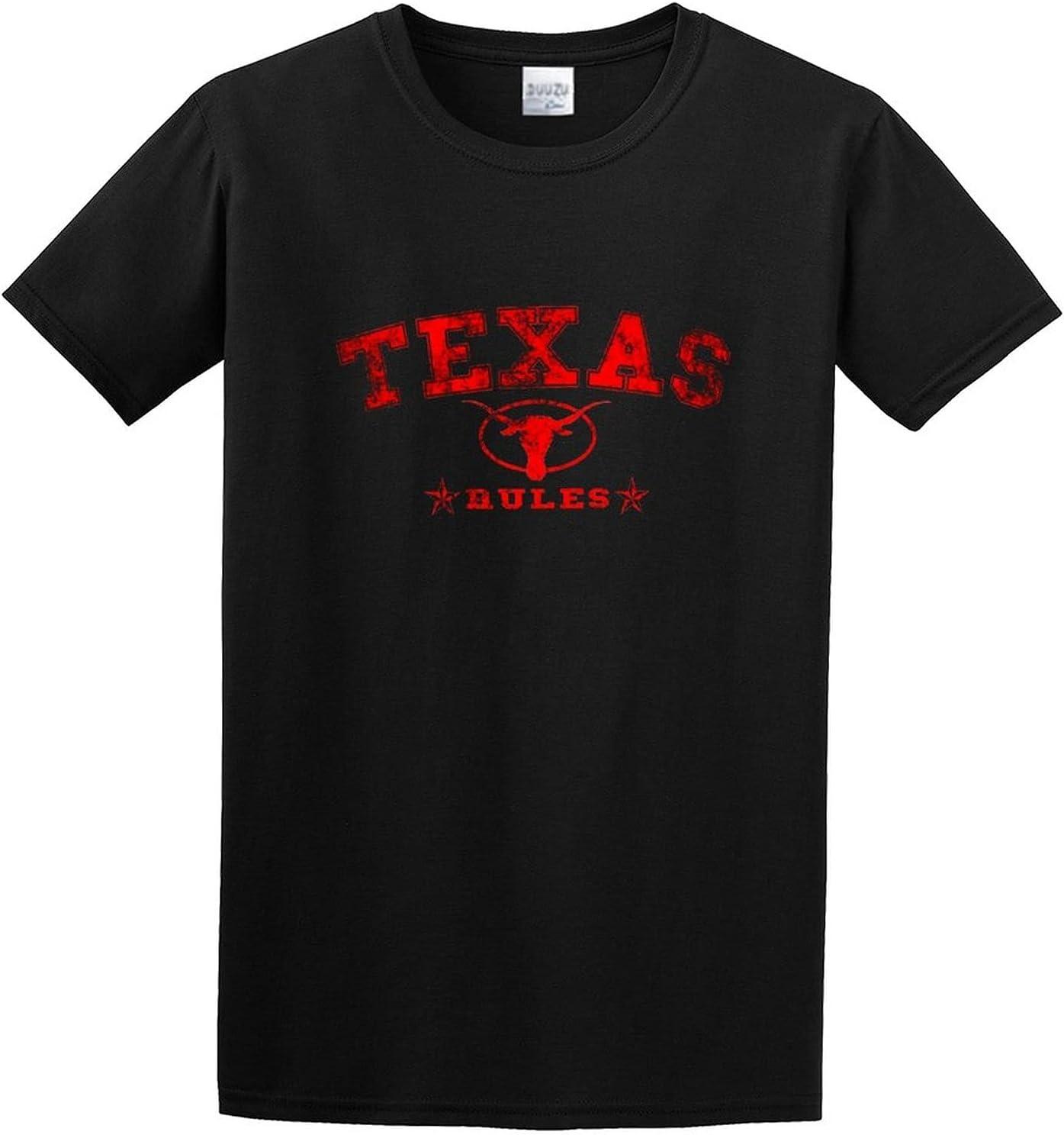 Texas Rules Graphic O-Neck 100% Cotton Short Sleeve Unisex T-Shirt S
