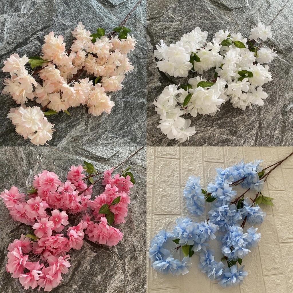 Realistic Blossom Cherry Silk Flowers Wedding Decor Home Staging Photo Props