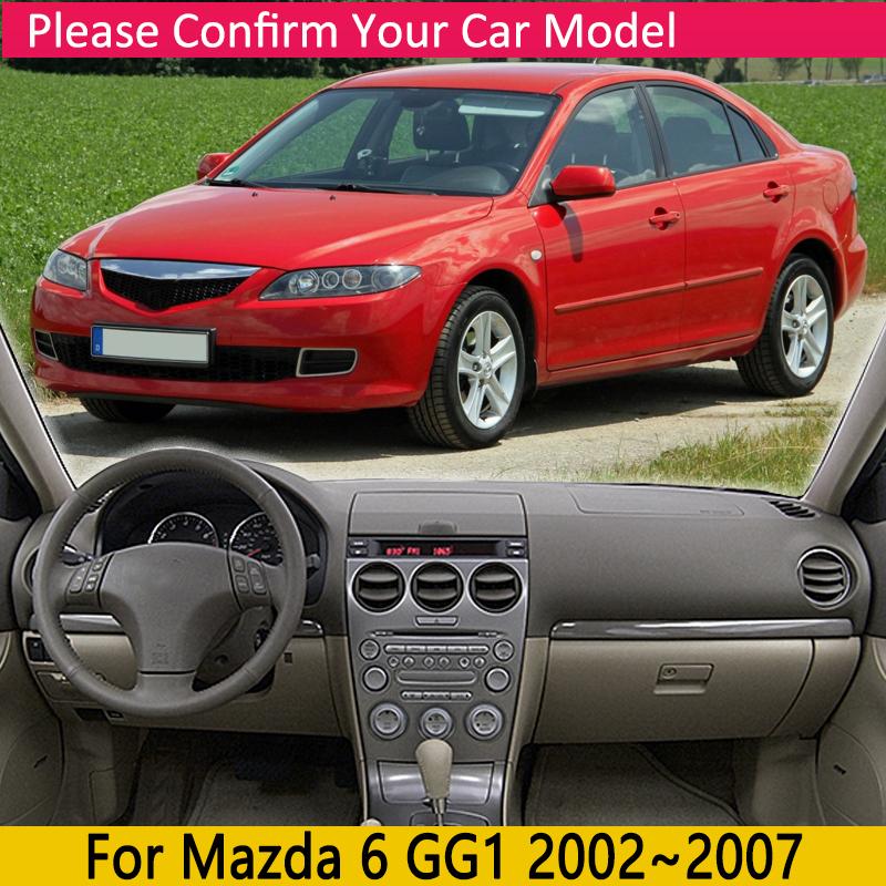 Car Dashboard Cover Pad for Mazda 6 Accessories Mazda6 GG1 2002~2007 Liner Anti-Slip Mat Sunshade Dashmat Carpet Rug Car Sticker