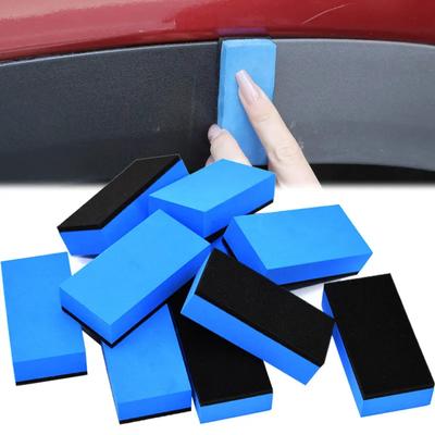 5/30PCS Auto Rivestimento In Ceramica Spugna Applicatore di Vetro Nano Cappotto di Cera Spugne Quadrato Blu Spugna e Panno Spazzola Per La Pulizia Auto