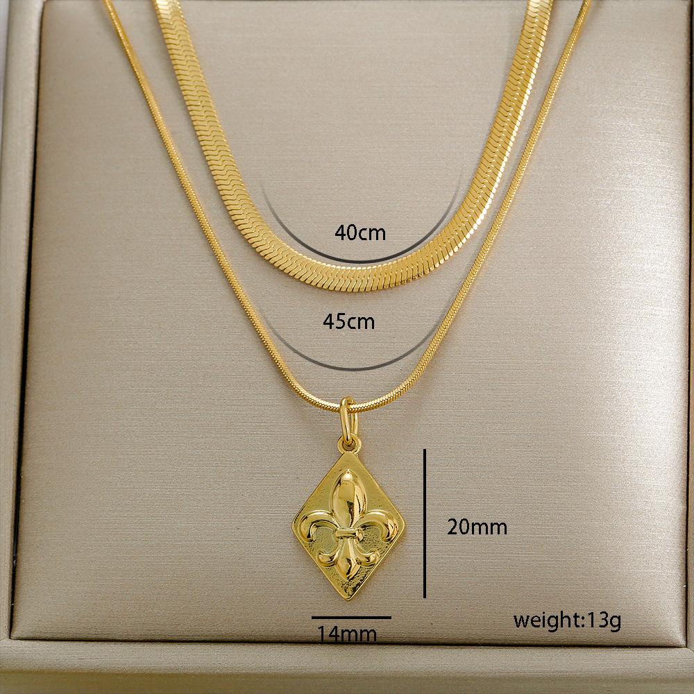 Custom 304 Stainless Steel 18K Gold Plated PVD Doble Collarbone Necklace Waterproof Heart Butterfly Pendant Women