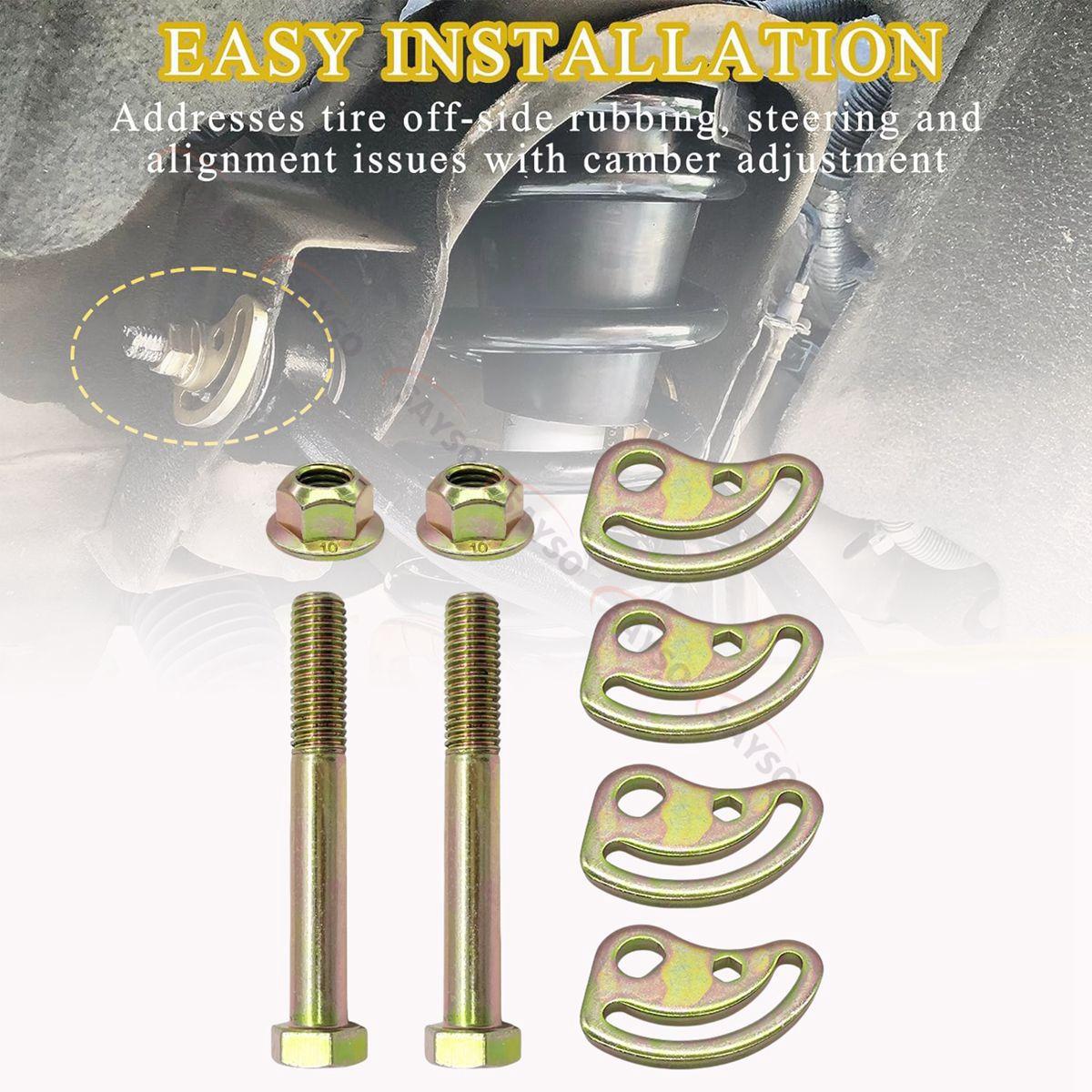 

1 Set Alignment Camber Caster Adjusting Bolt Kit For Chevrolet Silverado 2500 3500 For GMC Sierra 1500 2500 +-1.5 Degrees Front золотой