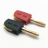 Gold-Plated 4MM Banana Plug: No-Weld Quick Wiring, Self-Locking Push-Type Socket