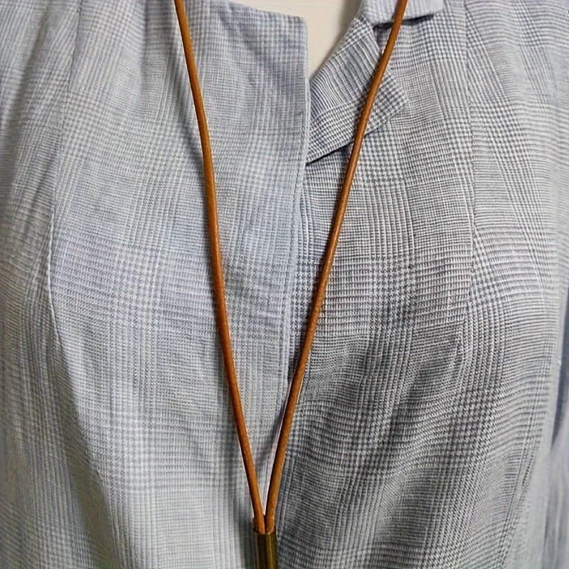 New Cowhide Leather Lanyard with Strong Clip - Long Hanging Rope Keychain for Keys ID Badge Mobile Phone