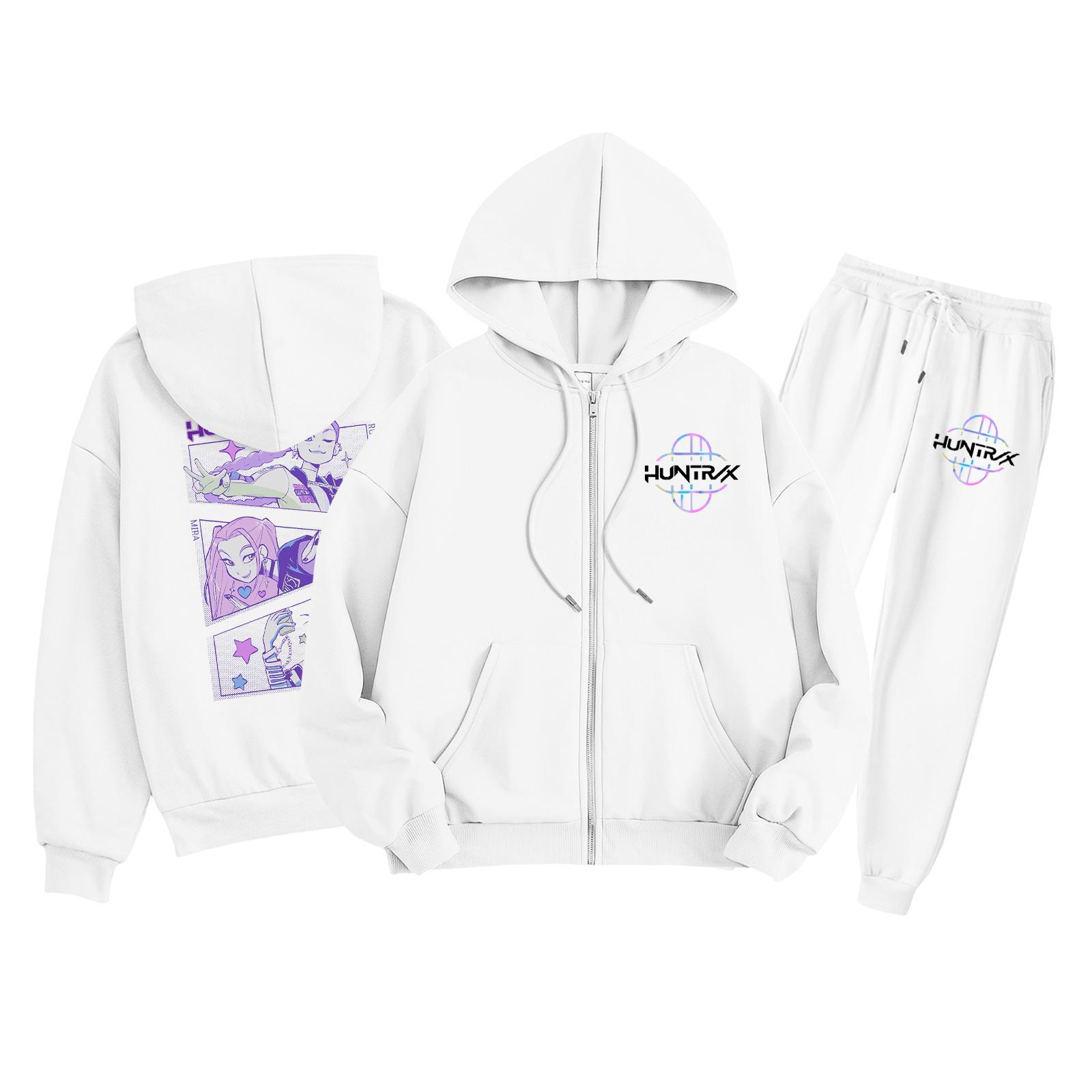 

Детская мода Толстовка с длинным рукавом, на молнии, с капюшоном, спортивные штаны с принтом, комплект толстовки с карманами 110