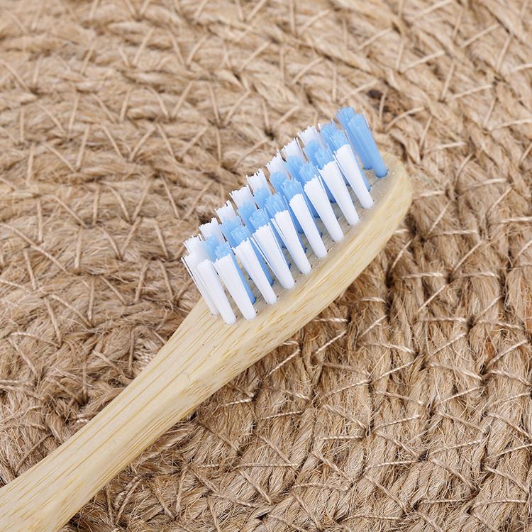 BPA-Free Personalized 100% Biodegradable Eco Friendly Cheap Flat Medium Bamboo Toothbrush Cepillo Dental Bambo Set