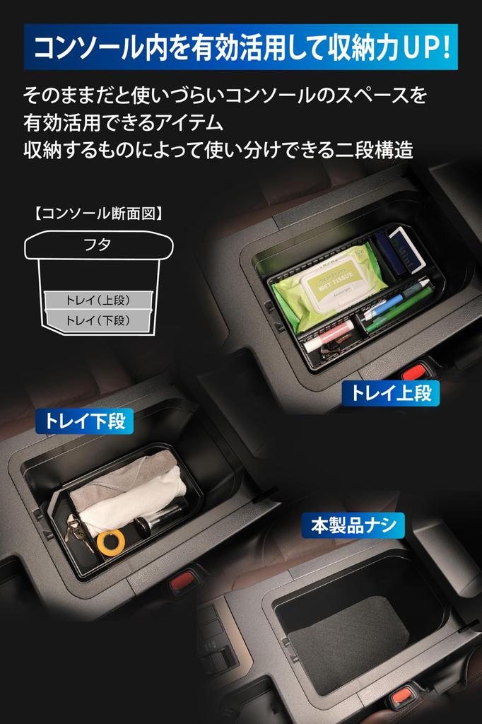 Carmate Console Organizer for Toyota Land Cruiser Land Cruiser Console Box NZ877 250,